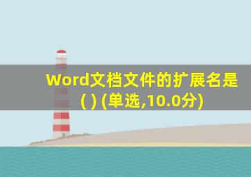 Word文档文件的扩展名是( ) (单选,10.0分)